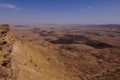 Machtesh Ramon Ã¢â¬â the Ramon crater, birdseye view Royalty Free Stock Photo